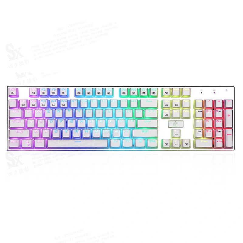 104 nycklar RGB mekaniskt speltangentbord USB-kabel
