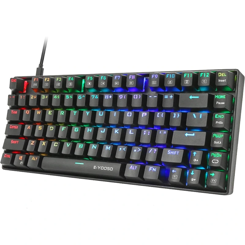 81 tangenter RGB mekaniskt speltangentbord Vattentåligt