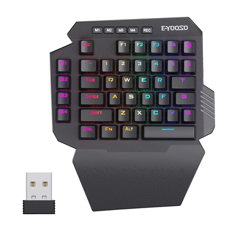 Trådlöst 2.4G 44 tangenter mekaniskt speltangentbord