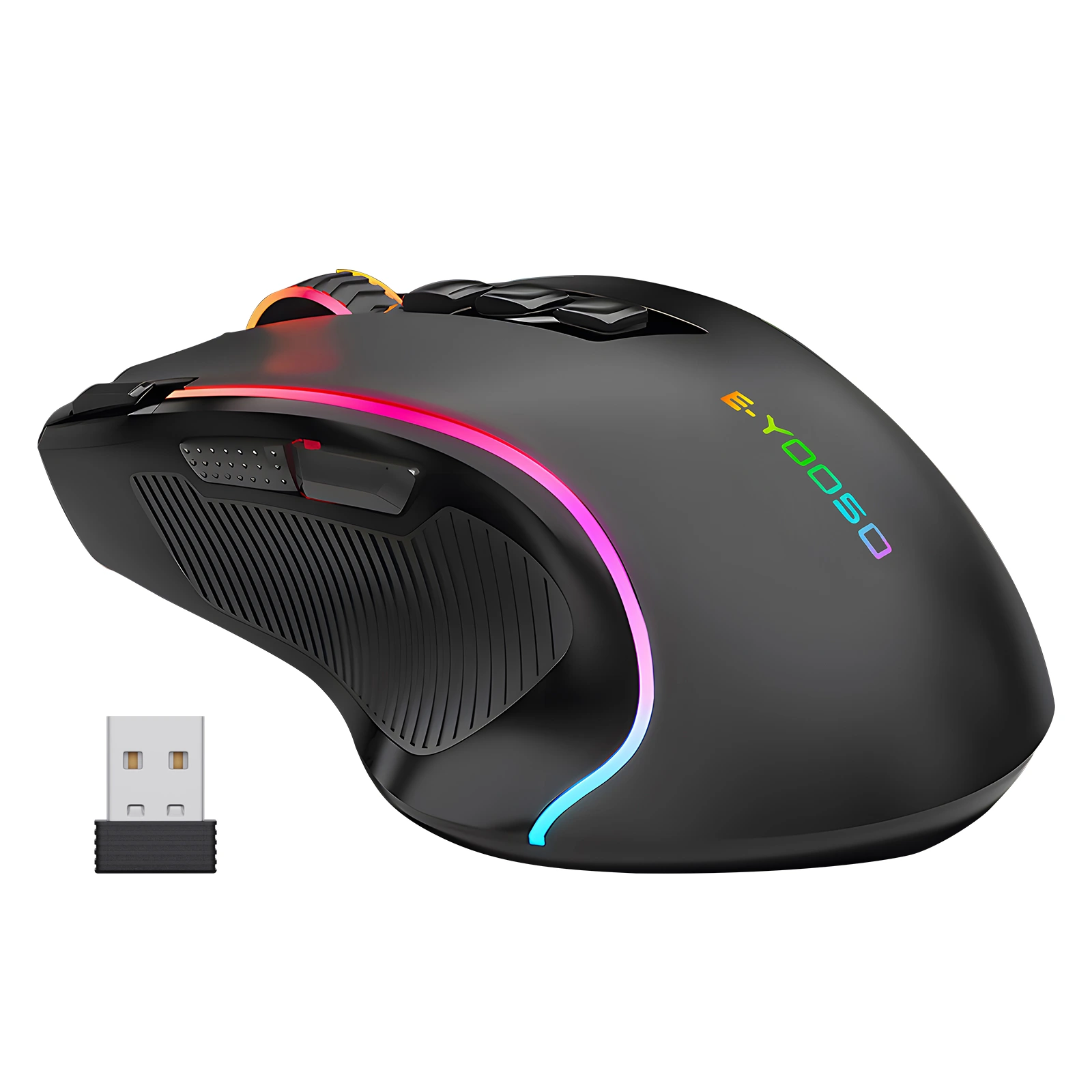 Trådlös spelmus RGB 9 Programmerbara knappar